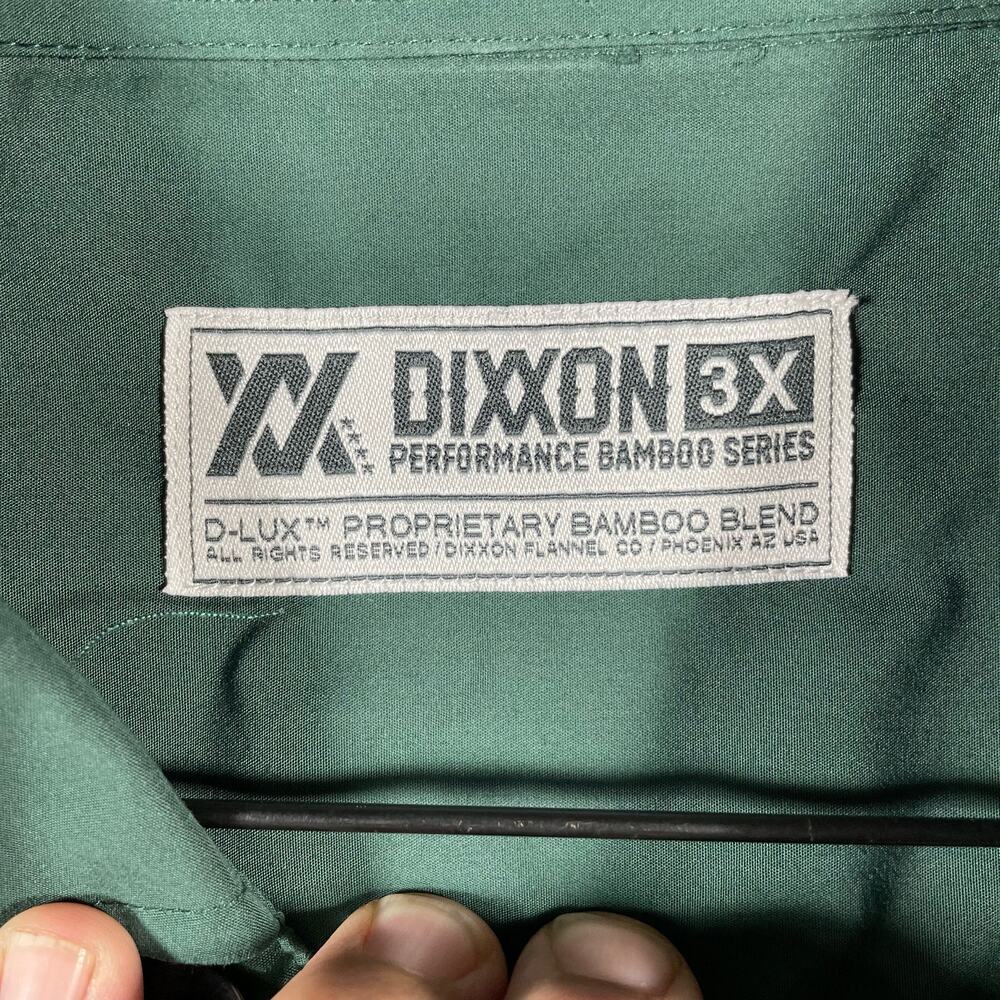 Dixxon Performance Bamboo Series Button Up Shirt Men's 3X Green Casual - Picture 6 of 12